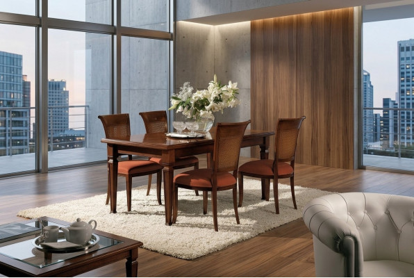 Luxus italienesch Iessdësch Designmiwwelen Ariichtung Dëscher Massivholz Dësch Nei