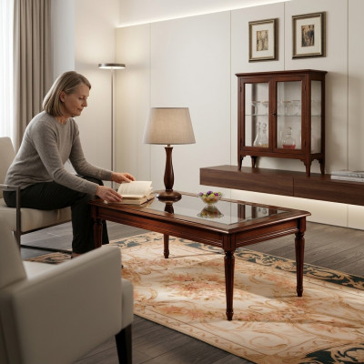 Couchtisch Kaffisdësch Niewendësch Dëscher Design Dësch Stuffendësch Miwwelen