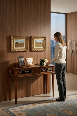 Konsolendësch Designer Holz Dësch Konsol Konsolendëscher Schminkdëscher Miwwelen