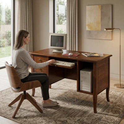Italienesch Miwwelen Büro Dësch Ariichtung Miwwelen Schreibtisch Massivholz Dëscher Nei