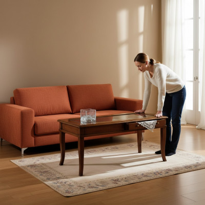 Canapé Dësch Holz Niewendësch Kaffisdësch Designer Dësch Wunnzëmmersdësch Dëscher