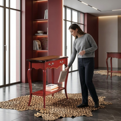 Konsolendësch Telefondësch Bäistelltësch Blummendësch Dësch Holz Dëscher