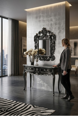 Konsole Kommode Wanddësch Klassesch Konsolen Konsolendësch mat Spigel Luxus