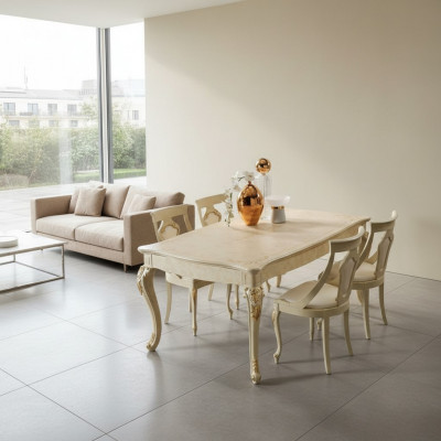 Italienesch Iessdëscher Dësch Holz Dëscher Miwwelen Iessdësch Antik Stil Holzdësch Nei