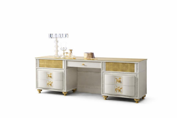 Schminktisch Luxus Design Dëscher Kosmetik Fraséier Spigel Konsole Schlofzëmmer