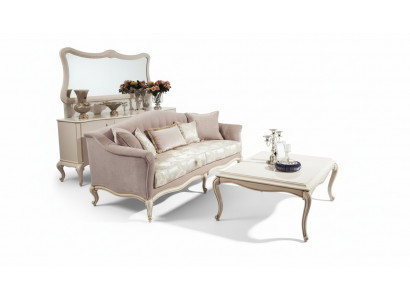 Dreeseeter Klassesch Sofa Couch Polster Miwwelen Italienesch Miwwelen Sofa