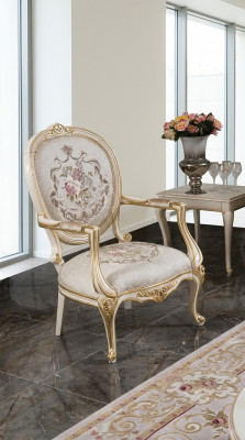 Fotell Miwwelen Still Art déco Design Fauteuil Textil Wunnzëmmer Lounge