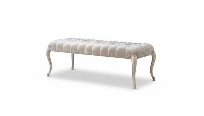 Textilpuff Polster Fousspuff Bäistell Ottoman Chaise Lounge Bänk Nee.