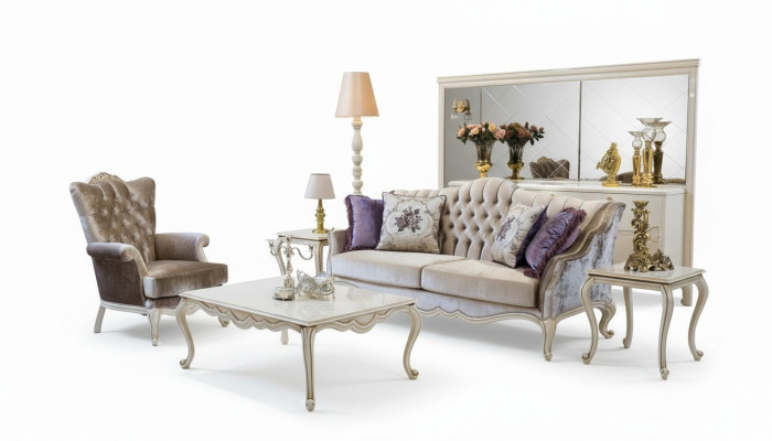 Soffagarnitur Soffa Vitrin Niewentisch Couchtisch Fauteuil Soffen Set 5 Stécker.