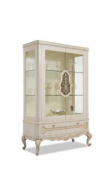 Vitrine Glas Schaf Vitrine Wunnzëmmer Holz Anrichte Luxus Miwwelen Regal
