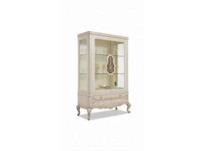 Vitrine Glas Schaf Vitrine Wunnzëmmer Holz Anrichte Luxus Miwwelen Regal