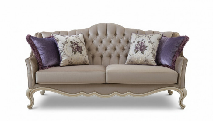 Dreisëtzer Luxus 3 Sëtzer Couch Polster Klassesch Sëtz Sofa Raum Miwwelen