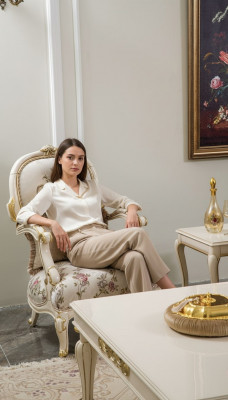 Sesselen 1-Sëtzer Sofaen Stoff Wunnzëmmer Textil Luxus Eensëtzer Eensëtzer