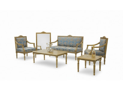 Sofa Garnitur 2+1+1 Sëtzer Couchtisch Neben Dësch Sofa Fotell Set 5tlg.
