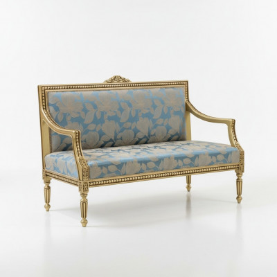 Zwee-Sëtzer Klassiker Sofa Couche Gepolstert Miwwelen Italienesch Miwwelen Sofasen Couchen