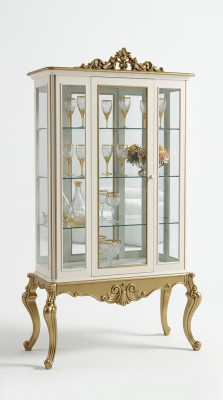 Vitrine Luxus Regal Holz Anrichte Schief Schief Wohnzimmer Glasschaf Nei