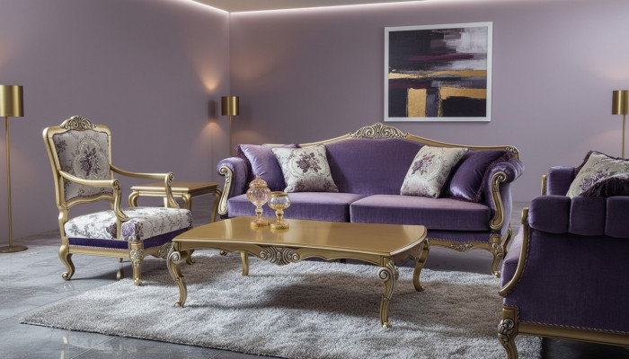 Luxus Sofagarnitur 3+2+1 Plaz Couchtisch Sofas Fautteuil Stoff Couch 4-tëdeg.
