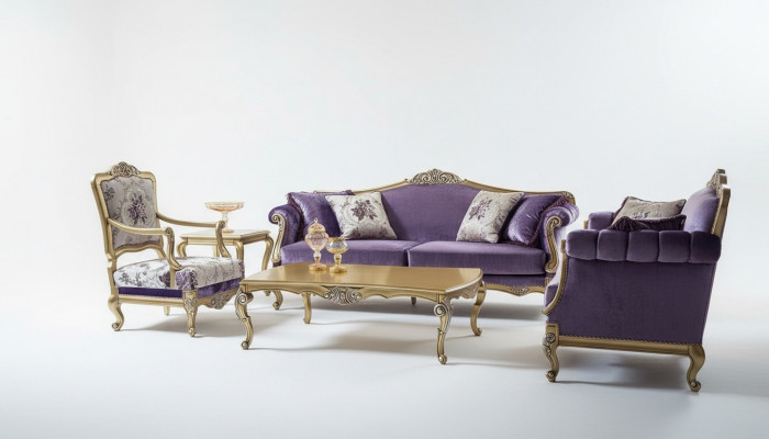 Luxus Sofagarnitur 3+2+1 Plaz Couchtisch Sofas Fautteuil Stoff Couch 4-tëdeg.