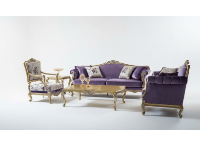 Luxus Sofagarnitur 3+2+1 Plaz Couchtisch Sofas Fautteuil Stoff Couch 4-tëdeg.