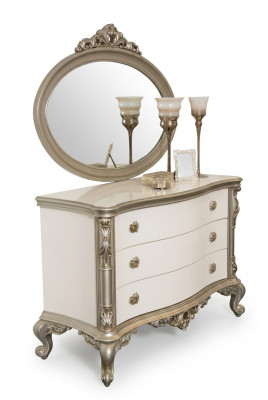 Luxus Kommodë Miwwelen Sideboard Kommodë Anrichte mat Spigel 2 Stéck Set Nei