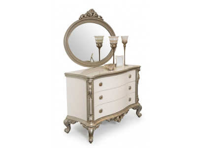 Luxus Kommodë Miwwelen Sideboard Kommodë Anrichte mat Spigel 2 Stéck Set Nei