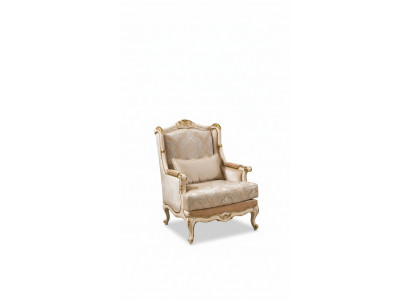 Barock Still Gold Beige Still Einsitzer Klassesch Stil Miwwelen Samt Holz