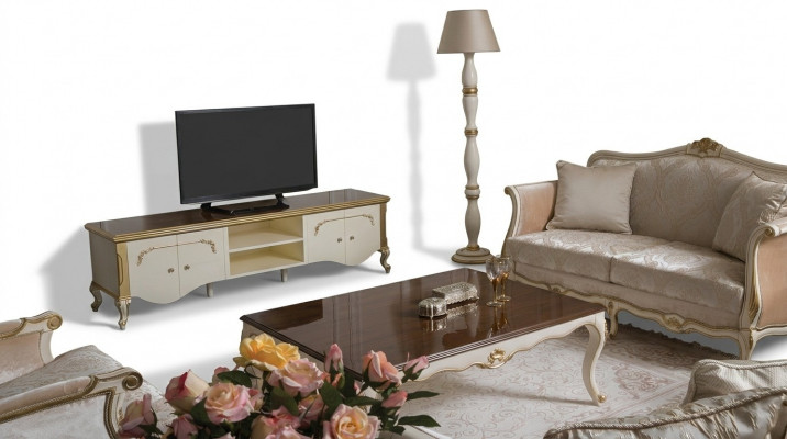 Luxus Set Couchtisch TV Schaf Sofa Couch Polsterset Garnitur 3 Deeler. Neih.