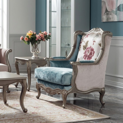 Fauteuil Einsitzer Luxus 1Sëtzer Polster Sëtz Textil Sëtz Stoff Klassesch