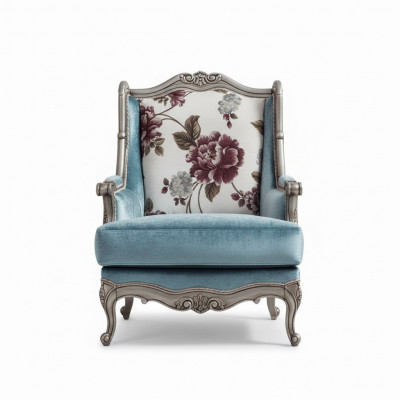 Fauteuil Einsitzer Luxus 1Sëtzer Polster Sëtz Textil Sëtz Stoff Klassesch