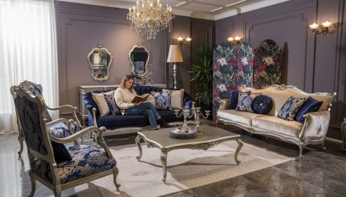 Komplett Set Sofagarnitur 3+2+1 Sëtz Sofas Dëschsonnen Designer Sofa 4tlg