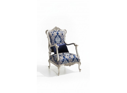 Luxus Eenzelstull Fotell Polster Miwwelen Blo Blummemuster Sofa Lounge Barock