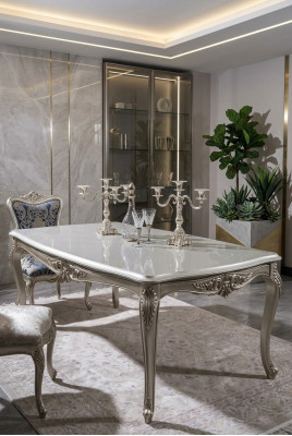 Dësch Luxus Iesszëmmerdësch Iesszëmmer Holz Dësch Dëscher Art déco Miwwelen