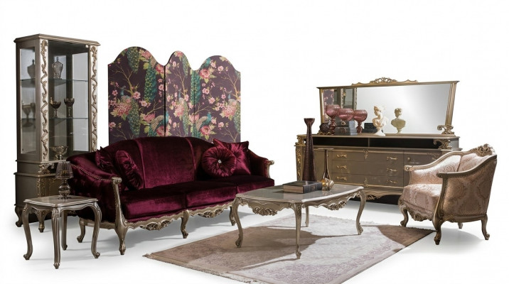 Luxus Sofagarnitur Sofa Beistelltisch Couchtisch Sëtz Set 5tlg. Nei