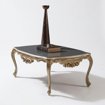 Sëlwer Couchtisch Kaffisdësch Design Dësch Wunnzëmmer Dëscher