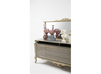 Sideboard mat Spigel Wunnzëmmersch Design Nei Miwwelen Konsole Sideboard Holz
