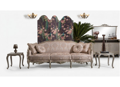 Polster Designer Miwwelen Dräisëtzer Sofa 3-Sëtzer Sofas Textil Couchen grouss