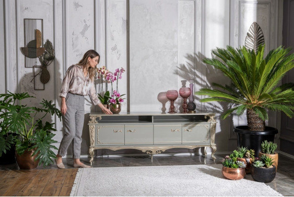 Sideboard Luxus Regal Holz Anrichte Schief Schränker Wunnzëmmer Lowboard Design