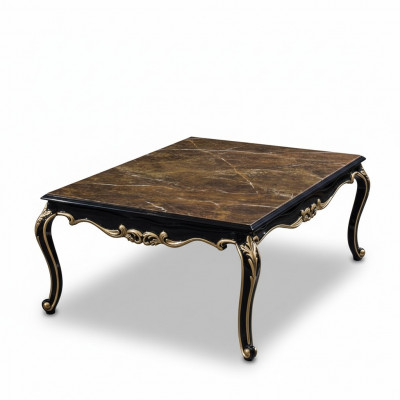 Holz Couchtisch Kaffisdësch Bäizestell Design Dësch Wunnzëmmertësch Dëscher