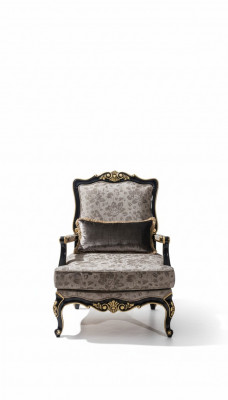 Fauteuil Polster Designer Textil 1 Sëtzer Polster Einsëtzer Miwwelen Barock