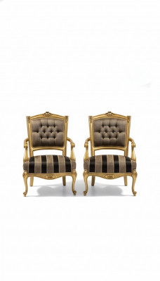 Fauteuil Miwwelen Still Art déco Design Stoff Wunnzëmmer Fauteuil Design Nei