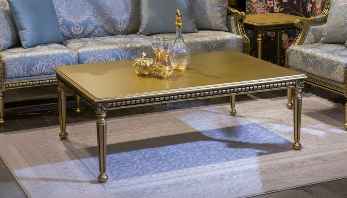 Couch Dësch Kaffi Dëscher Wunnzëmmer Luxus Couchtisch Design Gold Neien