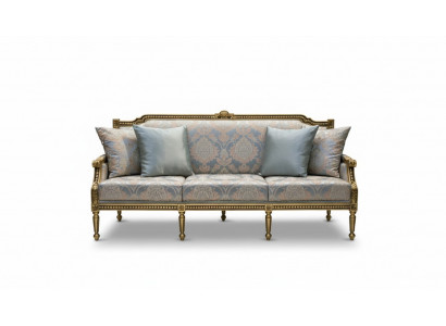 Dräisëtzer Canapé Fotràil Sofa 3 Sëtz Luxus Sofa Zëmmer Bloen Dräisëtzer