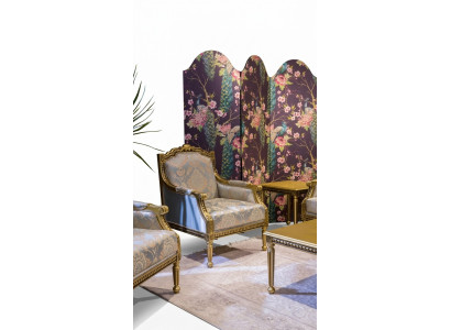 Fauteuil Einsëtzeger Luxus 1 Sëtz Polster Sëtz Designer Textil Sëtz Stoff Art déco