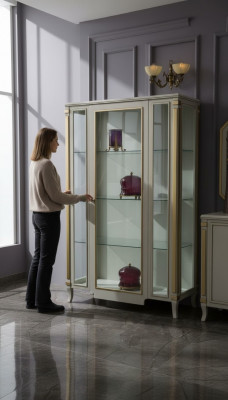 Schief Schiefholz Vitrinnen Glas Massivholz Vitrinn Livingzëmmer Miwwel Buffetschaf