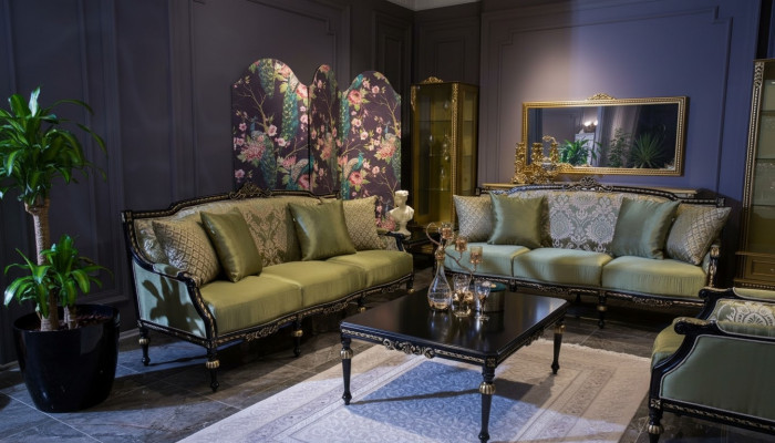 Sofagarnitur 3+3+1 Sëtzer Dësch Sofa Fauteuil Sofas Miwwele Set 4 Deeler