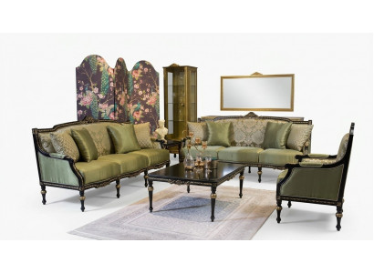 Sofagarnitur 3+3+1 Sëtzer Dësch Sofa Fauteuil Sofas Miwwele Set 4 Deeler