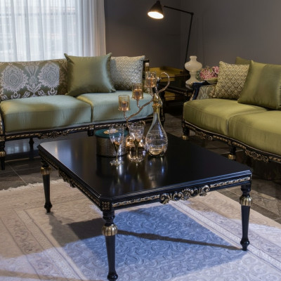 Schwaarze Couchdësch Couchdëscher Wunnzëmmer Holz Dësch Bäistelltësch Neit