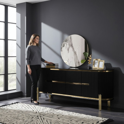 Sideboard Luxus Schaf Regal Holz Anrichte Schief Wohnzimmer Modern Designer