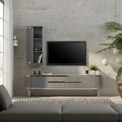 TV-Schaf Luxus-Sideboard Kommode Miwwel Wunnzëmmeraschau Schief Reol Holz