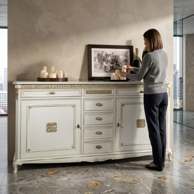 Antik Barock Stil Kommode Kommode Wunnzëmmer Schlofkummer Regal Sideboard Nei